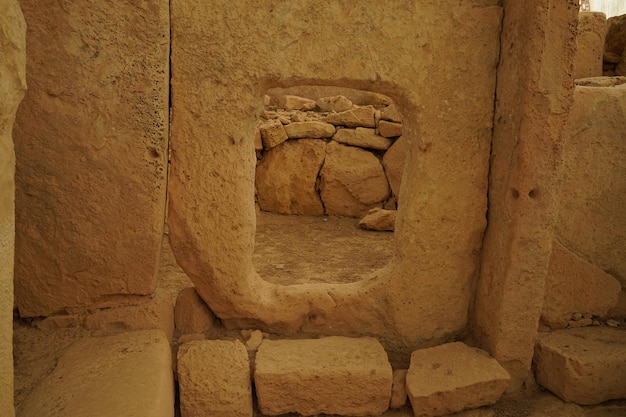 Photo malta megalitic temple archeological site