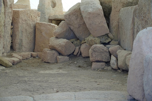 Malta megalitic temple archeological site