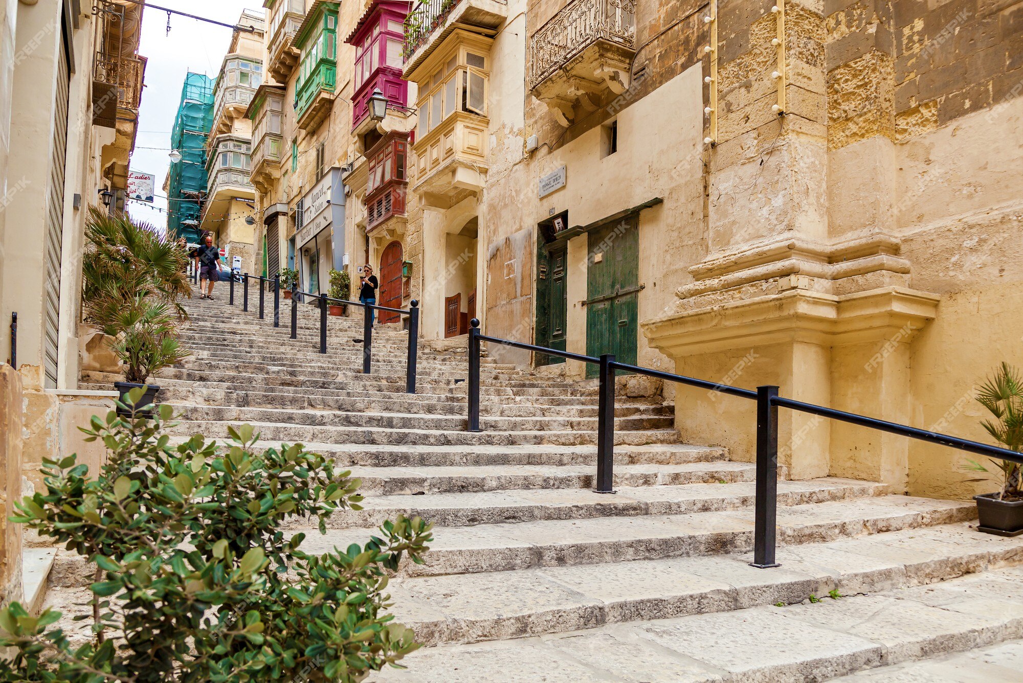 VALLETTA, MALTA - JUNE 17, 2018: The richly decorated corridor of