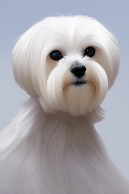 Maltese hond portret illustratie generatieve ai