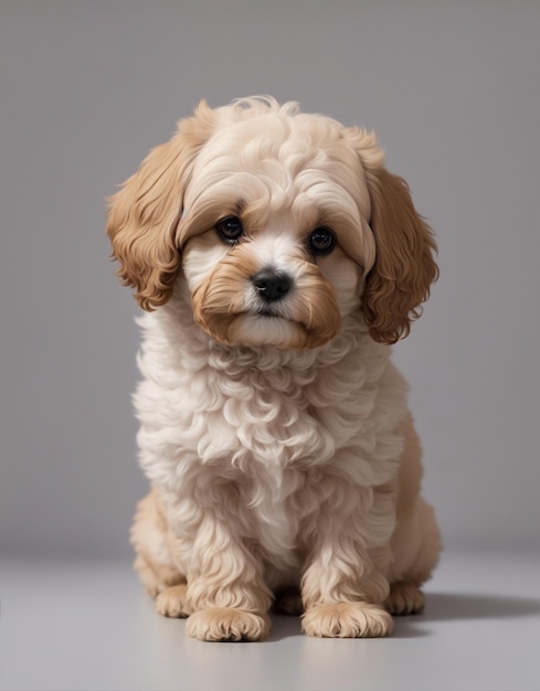 Maltipoo dog with cute expression