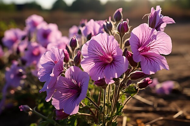 Malva Fiori di Malva Mauve Flower Beauty