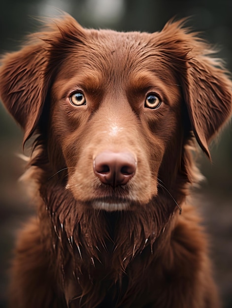 Mammal CloseUp Photo Of Brown Dog