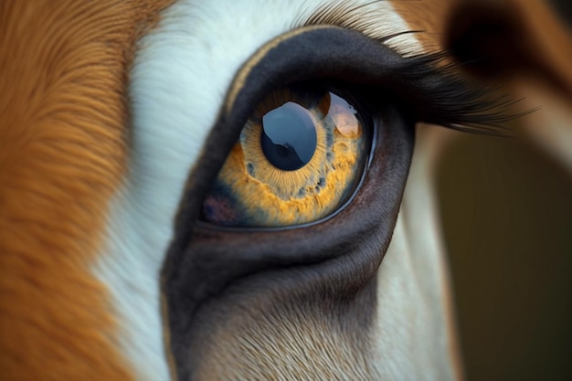 Mammalian eye closeup