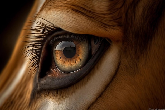 Mammalian eye closeup