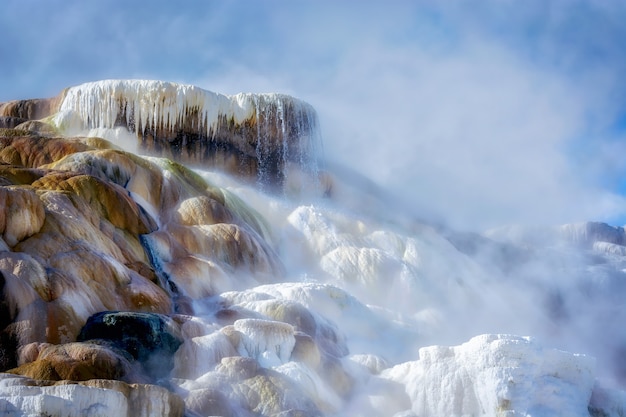 Mammoet-warmwaterbronnen in Nationaal Park Yellowstone