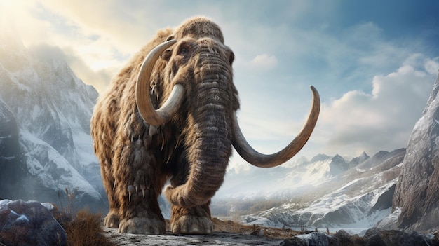 Foto mammoth achtergrond van hoge kwaliteit