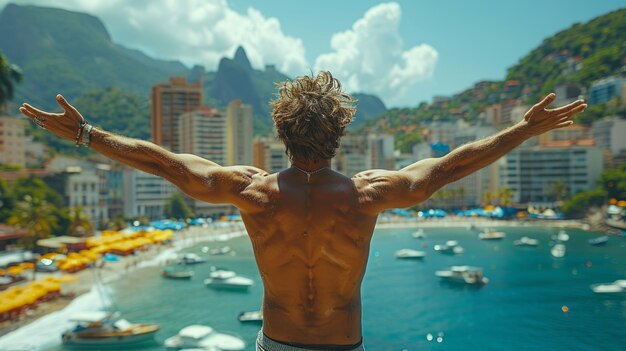 man against the backdrop of Rio