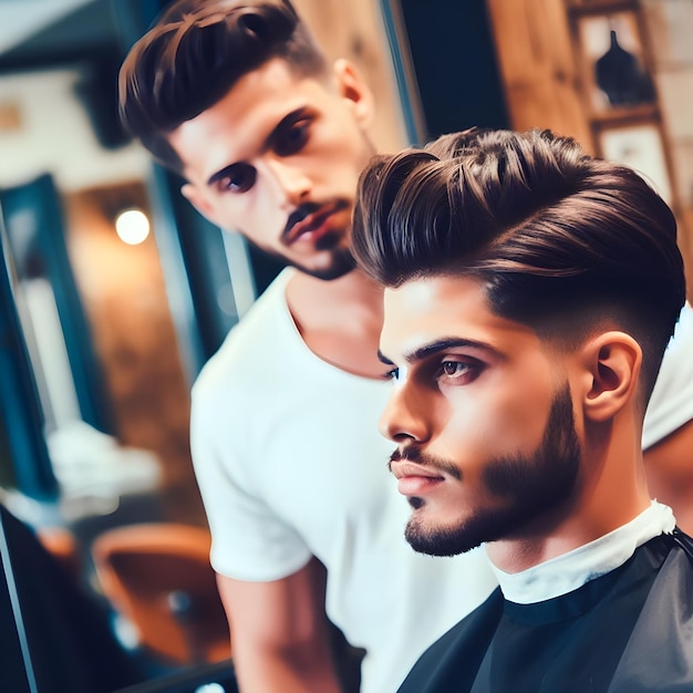 man in barbershop getting a haircut