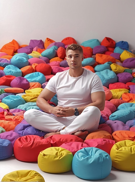 Man on A Bean Bag