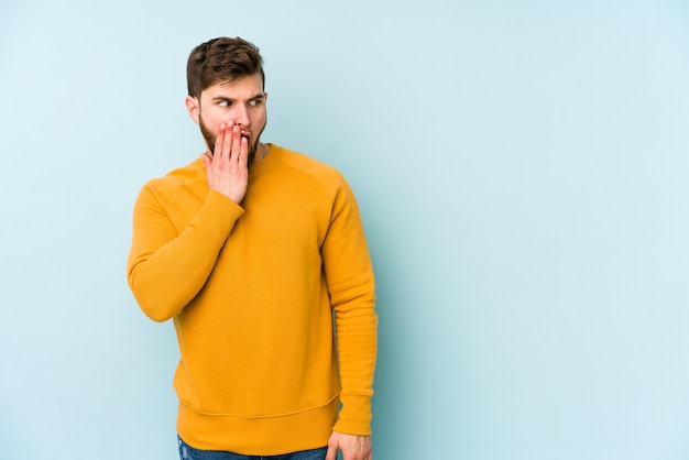 Man being shocked in studio