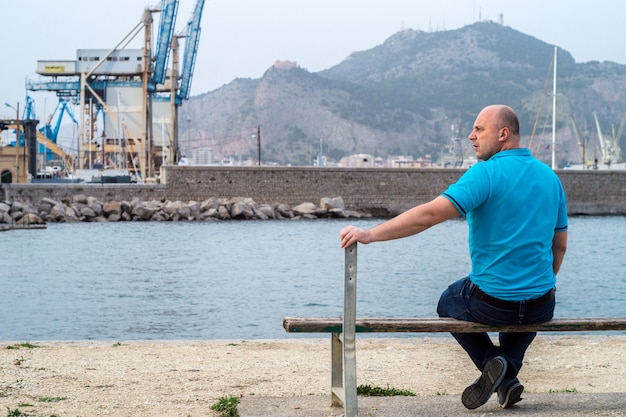 Man on bench