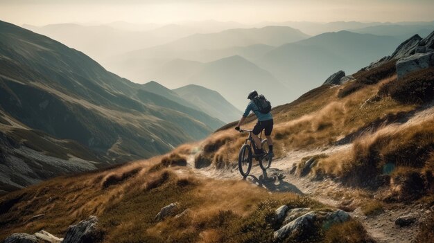 Photo man on a bicycle