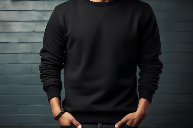 Man in black sweatshirt