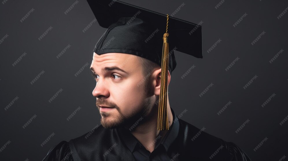 Premium AI Image A Man In A Cap And Gown With A Tassel On His Cap premium-ai-image-a-man-in-a-cap-and-gown-with-a-tassel-on-his-cap