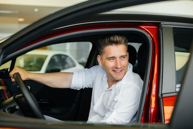 man at the car dealership