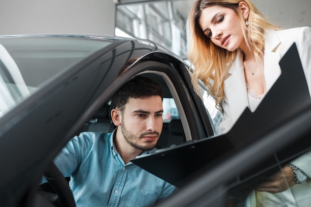 Man in car