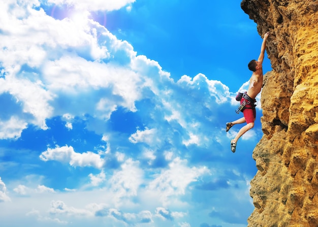 Man caught on a rock