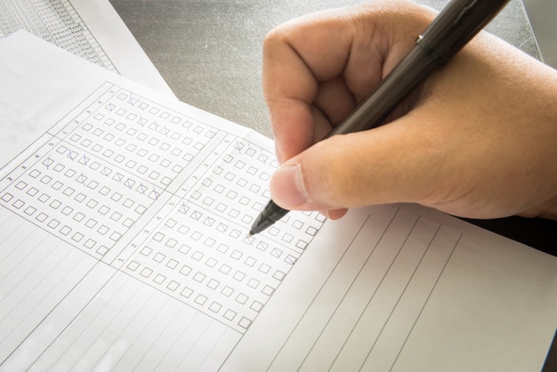 Man checking a document