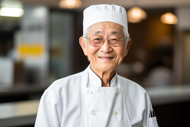 a man in a chef's hat and glasses