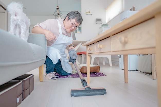 man clean up
