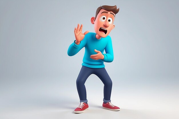 Premium Photo Man In Confused Pose 3d Illustration Premium Photo Man In Confused Pose 3d Illustration