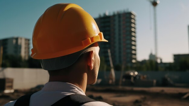 Man in a construction helmet generative ai