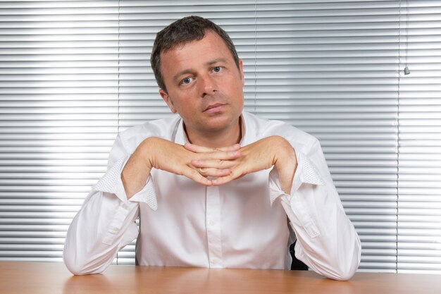 Man at desk in office