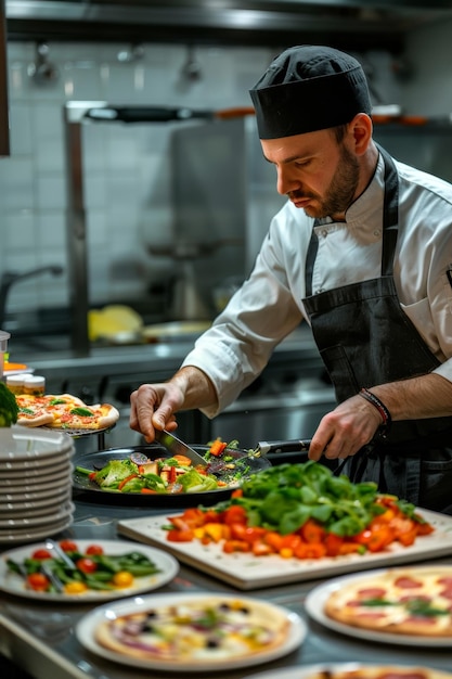 man die in de keuken kookt Generatieve AI