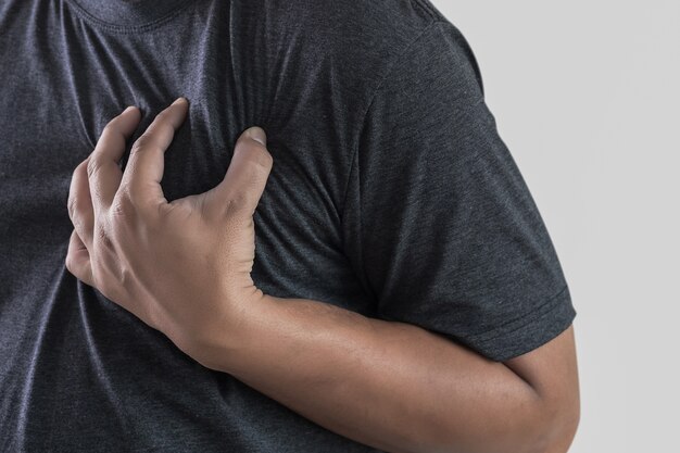 man disease chest pain suffering Heart attack