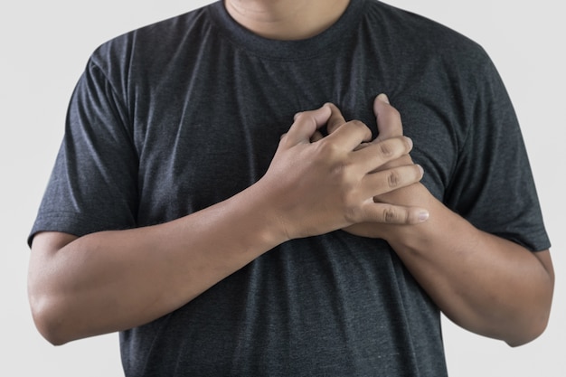 man disease chest pain suffering Heart attack