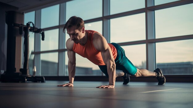 Man doet push-ups concept ai