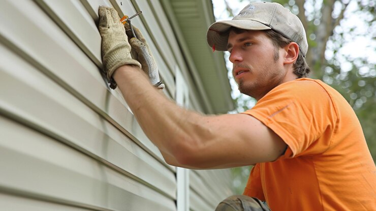 A man doing service