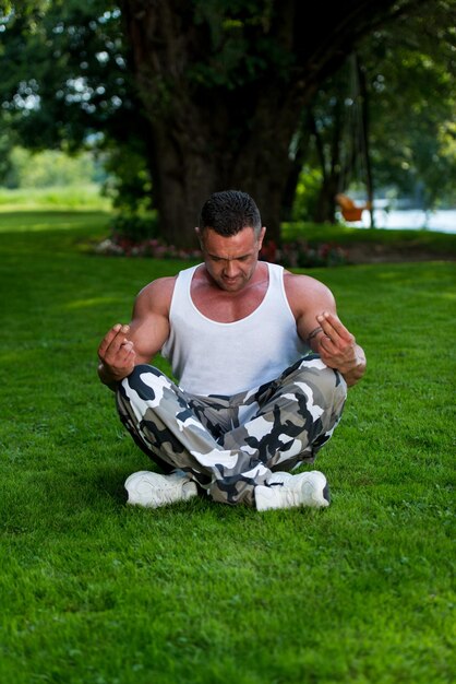 Man Doing Yoga