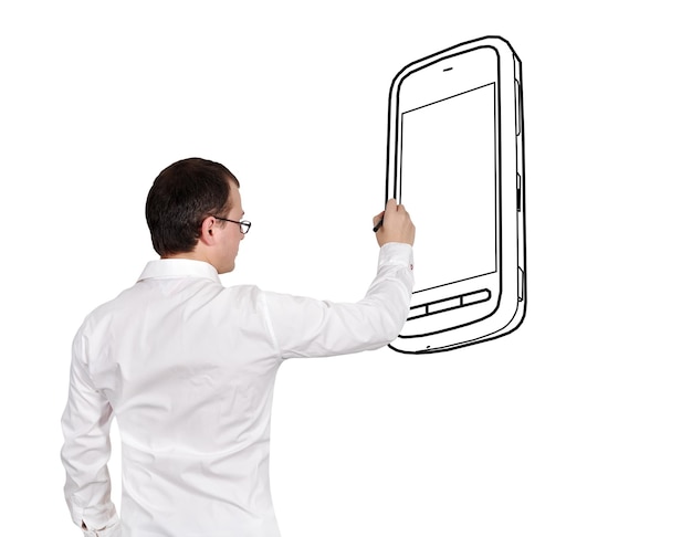 Man drawing phone