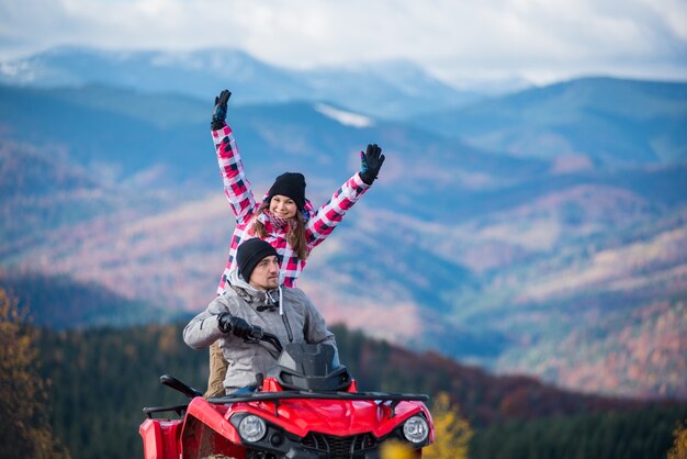 man driving atv quad bike