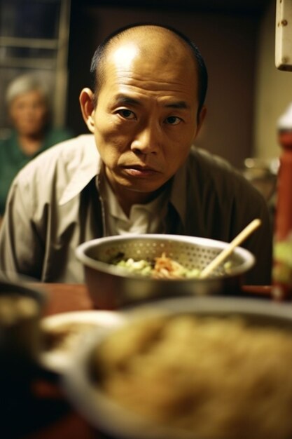 Photo man eating delicious food