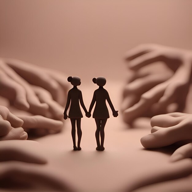 Foto man en vrouw die handen vasthouden liefde en tederheid concept 3d rendering