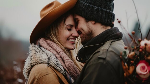 Man en vrouw staan samen