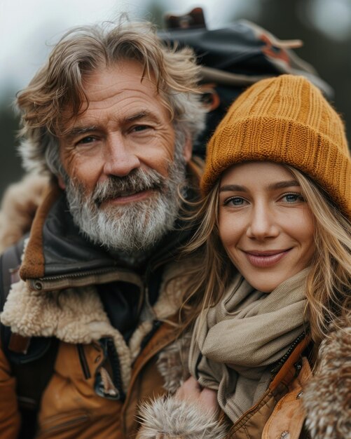 Foto man en vrouw staan samen