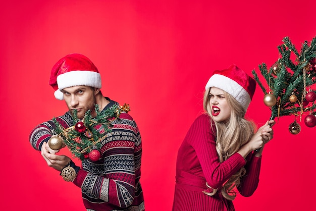 Man en vrouw vakantie kerst emoties romantiek