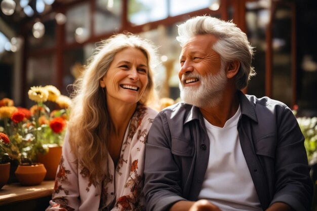 Man en vrouw zitten naast elkaar Generatieve AI