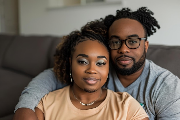 Man en vrouw zitten op de bank