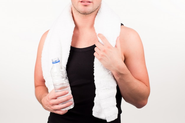 Man engaged in Fitness routine