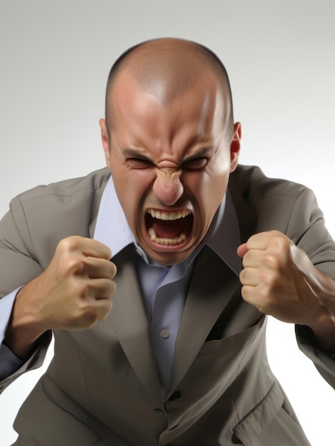 Photo man of european appearance who appears to be furious