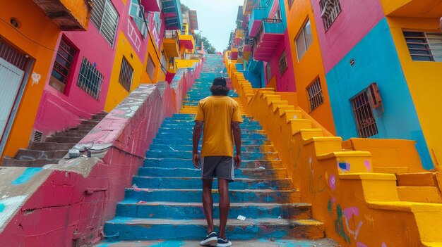 Photo man in favelas