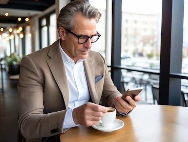 man from Colombia using smartphone for online communication