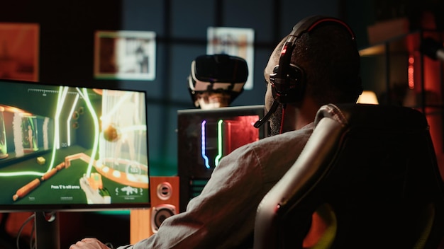 Man frustrated after receiving game over message on computer display