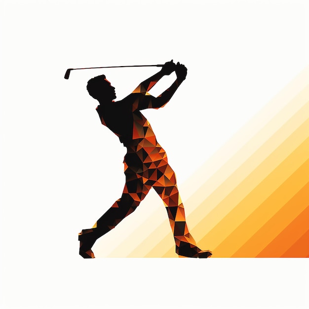 Foto man golfspeler plat ontwerp vector illustratie