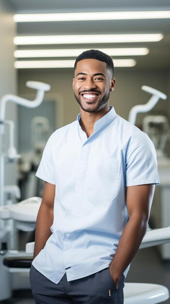 Photo a man in a gym with a smile on his face